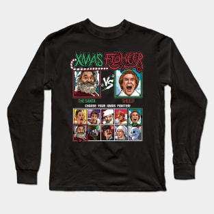 Xmas Fighter - Santa vs Elf Long Sleeve T-Shirt